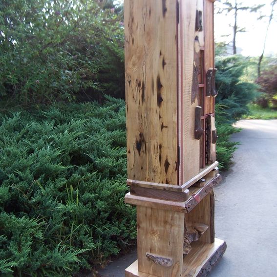 Custom Made Reclaimed Wood Jewelry Chest On Stand by Nature's Knots