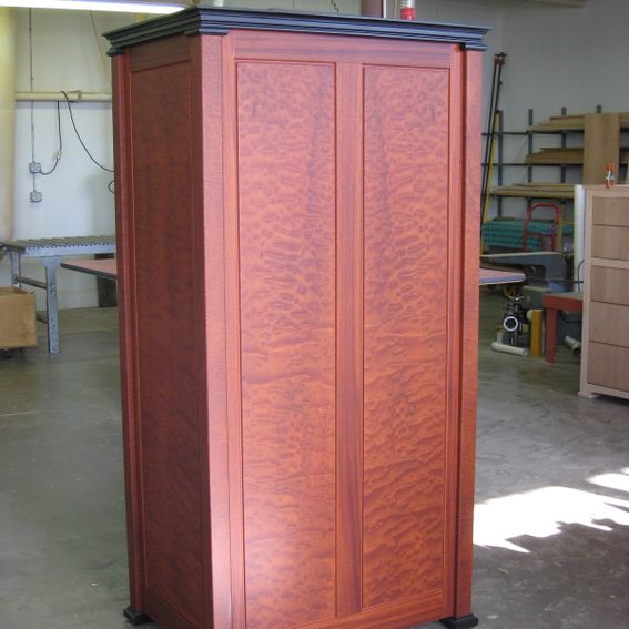 Handmade Personal Armoire Clothing Wardrobe by Rosette Custom Furniture