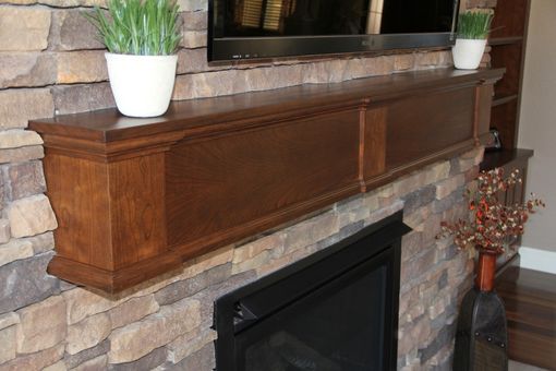 Custom Made Built-In Bookcases And Fireplace Mantle