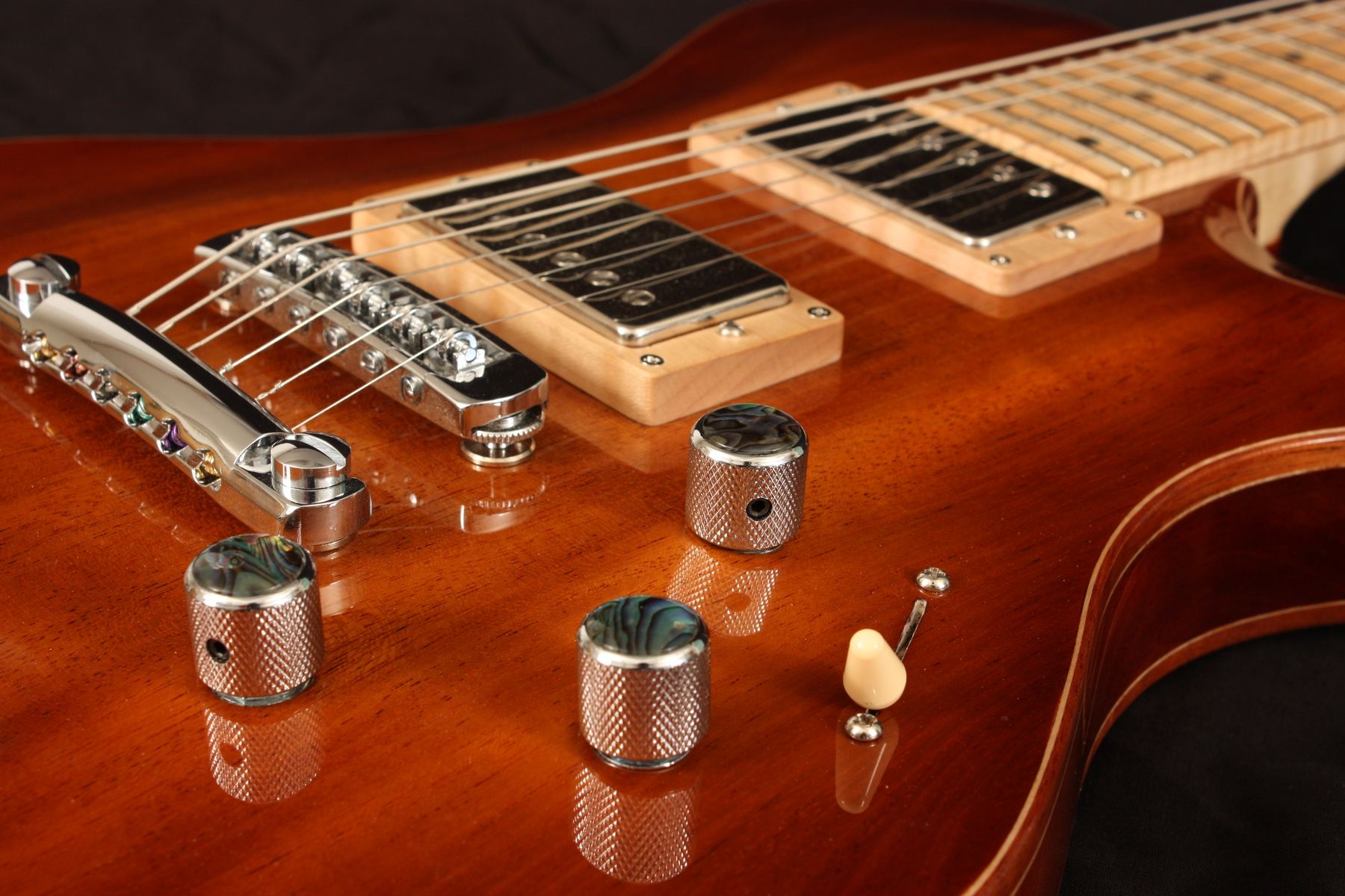 Handmade Mahogany And Maple Carved Top Guitar by Snider Guitars