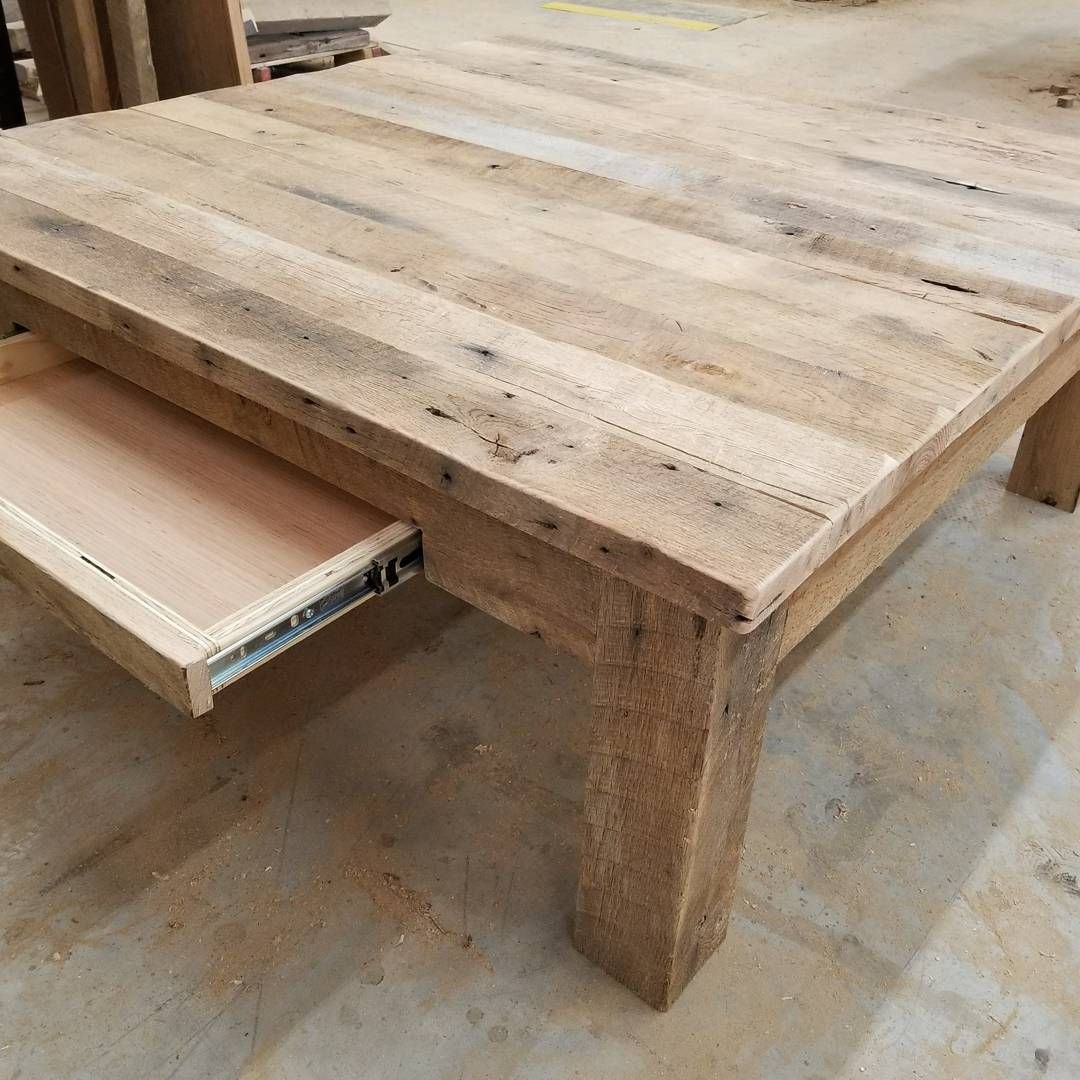 Buy Hand Crafted Reclaimed Barnwood Square Coffee Table With Free