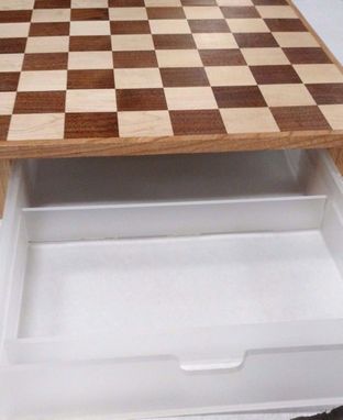 Custom Made Custom Wood And Acrylic Chess Board With Drawer
