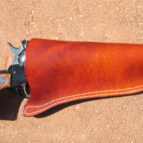 Custom Leather Gun Sleeve/Hoslter by Ozark Mountain Leather