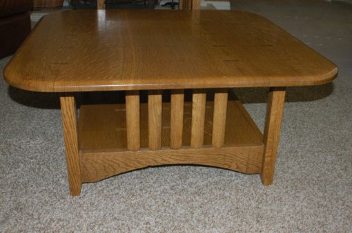 Custom Made Mission Style Coffee Table And End Tables - Quarter Sawn White Oak
