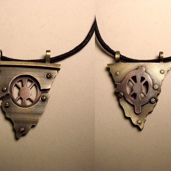 Buy a Hand Crafted Recycled Drum Cymbal Necklace, made to order from