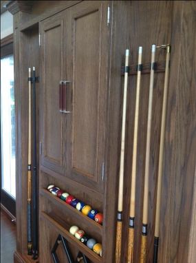 Custom Made Pool Room Display Case And Game Center