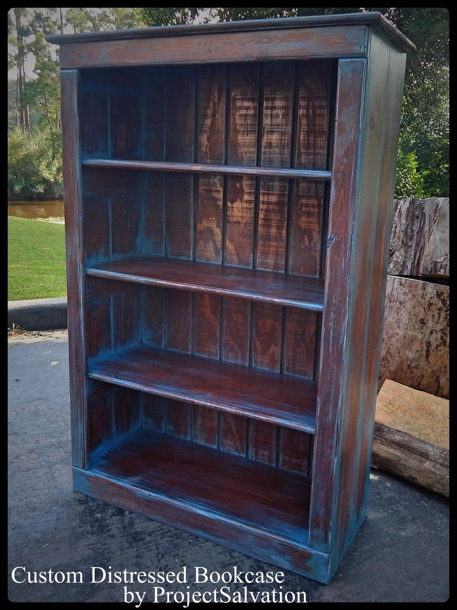 Hand Crafted Custom Reclaimed Wood Bookcase by Project Salvation 