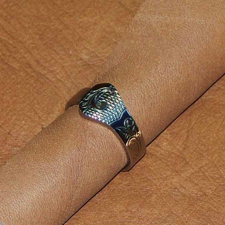 horseshoe nail wedding ring