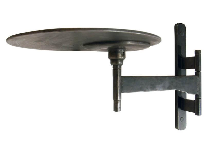 Handmade Custom Metal Swivel Display Shelf by Serett Metalworks