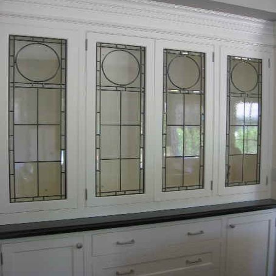 Custom Leaded Glass Inserts by Glassworks Studio
