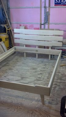 Custom Made Wooden Queen Platform Bed