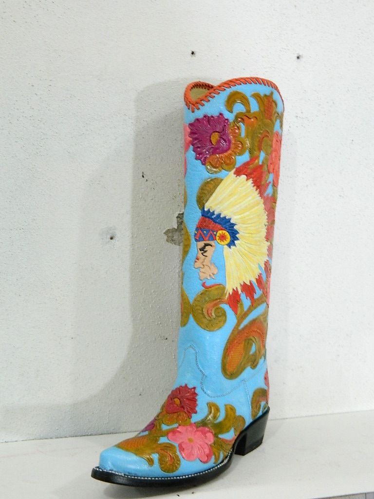 tooled western boots