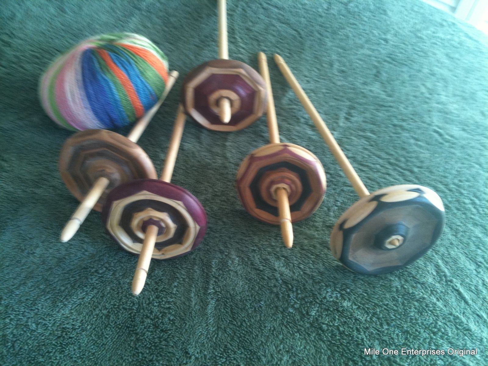 Hand Crafted Drop Spindles For Spinning Yarn by Mile One Rocking Horse