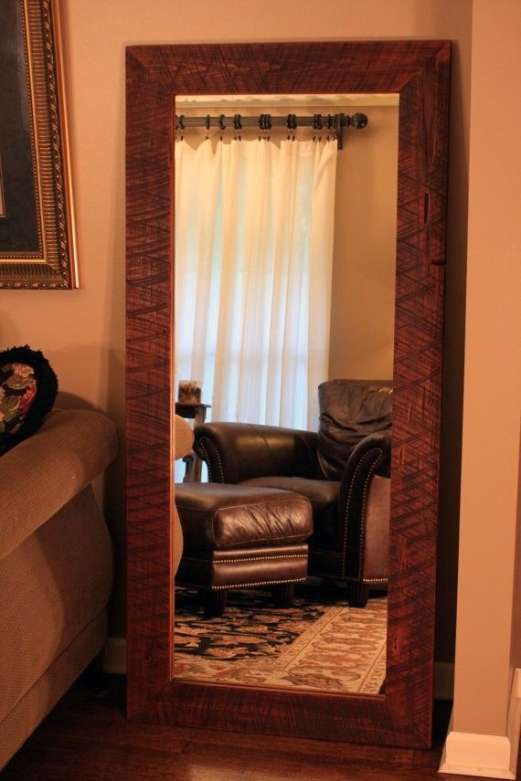 Custom Floor Length Mirror30" X 65"Reclaimed Barnwood With A