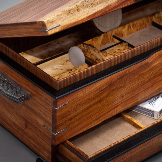 Custom Made Poker Chip Box by Dwf Gallery Hardwood Designs