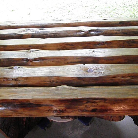 Custom Real Oak Tree Trunk Kitchen Dining Table One Of Our Current