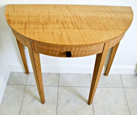 Custom Made Curly Oak Entry Table