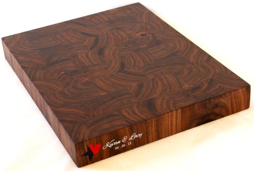 Custom Made Engraved End Grain Cutting Board - Walnut, Maple, Birch Or Cherry