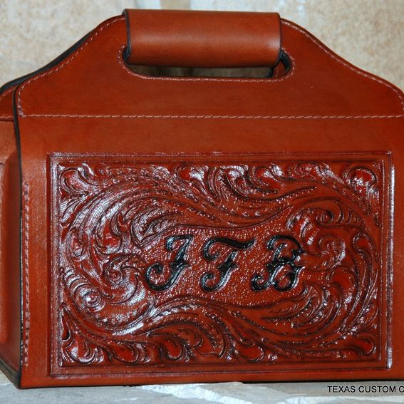 Custom Leather Shotgun Shell Case by Texas Custom Crafts