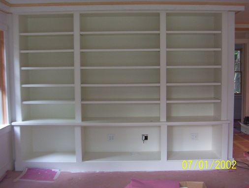 Custom Made Painted Built In Bookcase