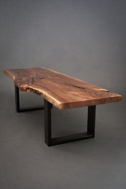 Custom Made Live Edge Black Walnut Wood Coffee Table