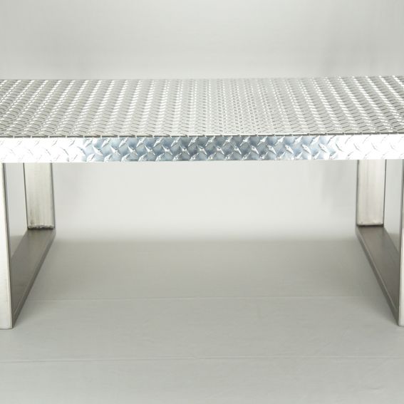Buy a Hand Made Industrial Diamond Plate Metal Coffee Table, made to order from Gearhead