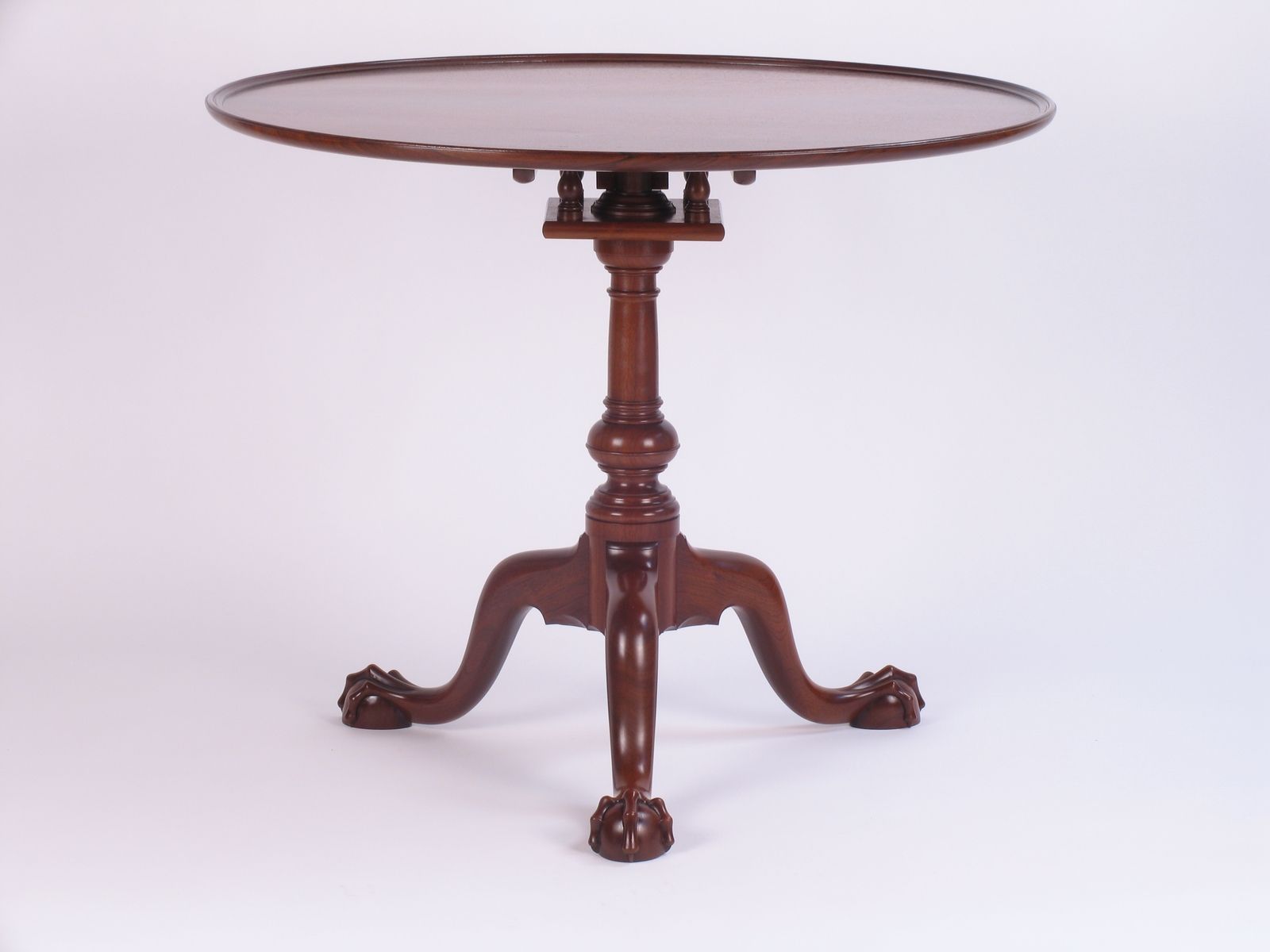 Hand Crafted Philadelphia Tilt Top Tea Table by E. Jacobsen Furniture