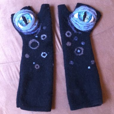 Custom Made Upcycled Cashmere Fingerless Gloves
