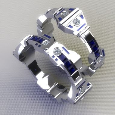 Custom Made R2d2 Wedding Bands