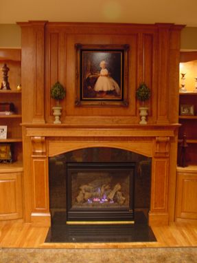 Custom Made Fireplace Mantel And Built-In Shelving