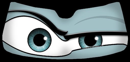 Custom Made Ice Blue Mini Cooper Eyes Sunshade - Eyeshade