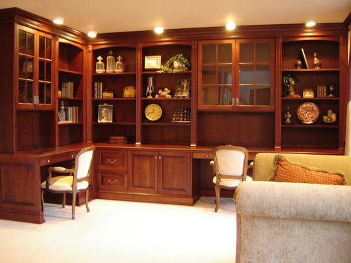Custom Made Home Office Cabinetry In Cherry