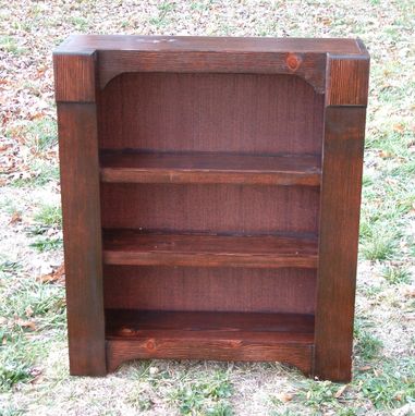 Custom Made Small Bookcase With Red Mahogany Stain