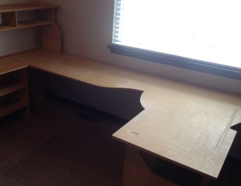 Custom Made Birch Plywood Desk No Hardware Required For Assembly