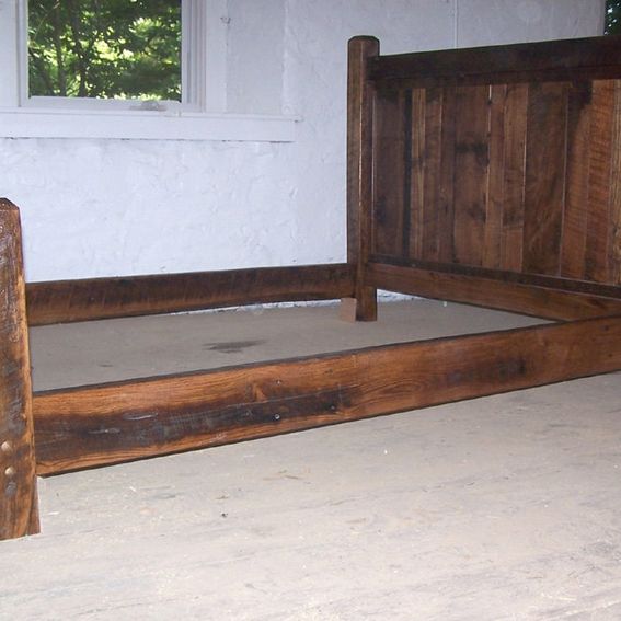 Buy Hand Crafted Reclaimed Antique Oak Wood Queen Size Rustic Bed Frame