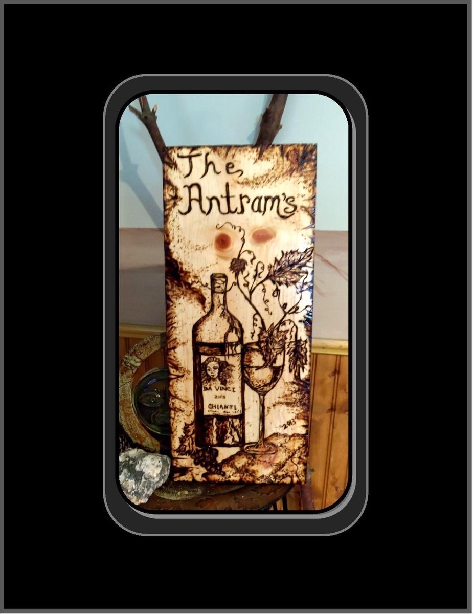 Buy a Handmade Wine Lovers Art,Wine And Grapes Art, Family Name Plaques