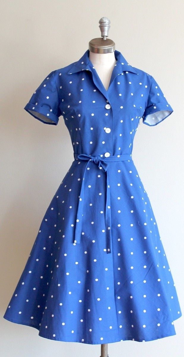 Handmade Custom Made Vintage Inspired Shirt Dress by Maelle Vintage Dresses