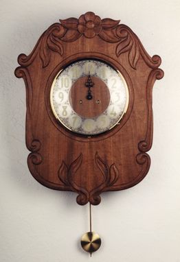 Custom Made Hand-Carved Clock