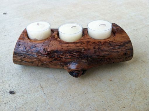 Custom Made Reclaimed Rustic Oak Candle Holder