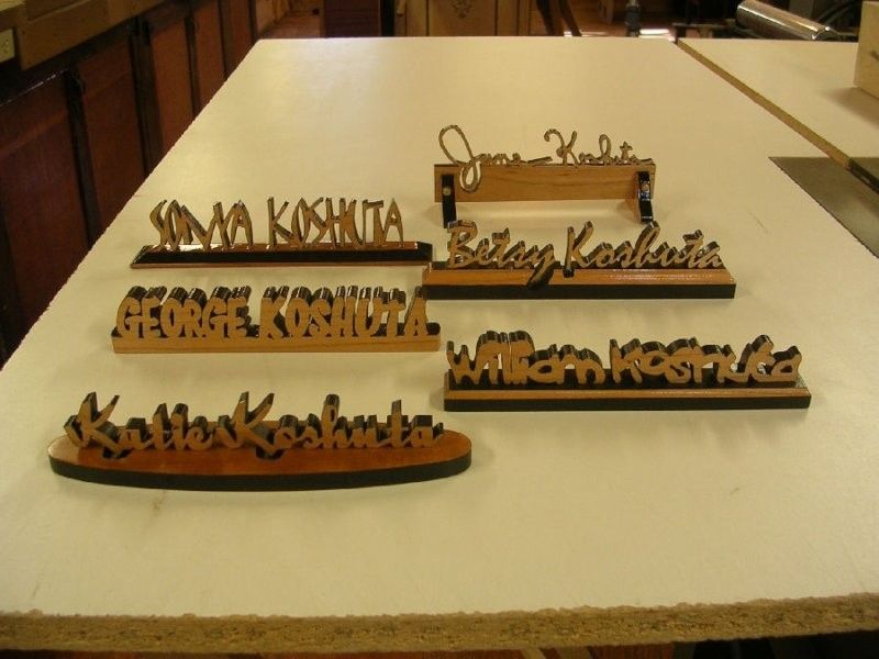 Hand Crafted Personalized Desk Name Plates by Larue Woodworking