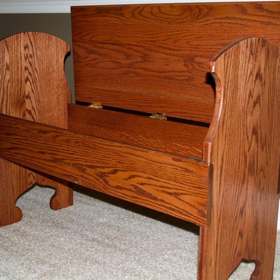 Hand Made Mission Style Hallway Bench by Cannon Custom Woodworking