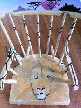 Custom Made Lion With Acacia Trees