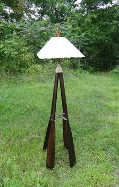 Custom Made Canoe Oar Floor Lamp