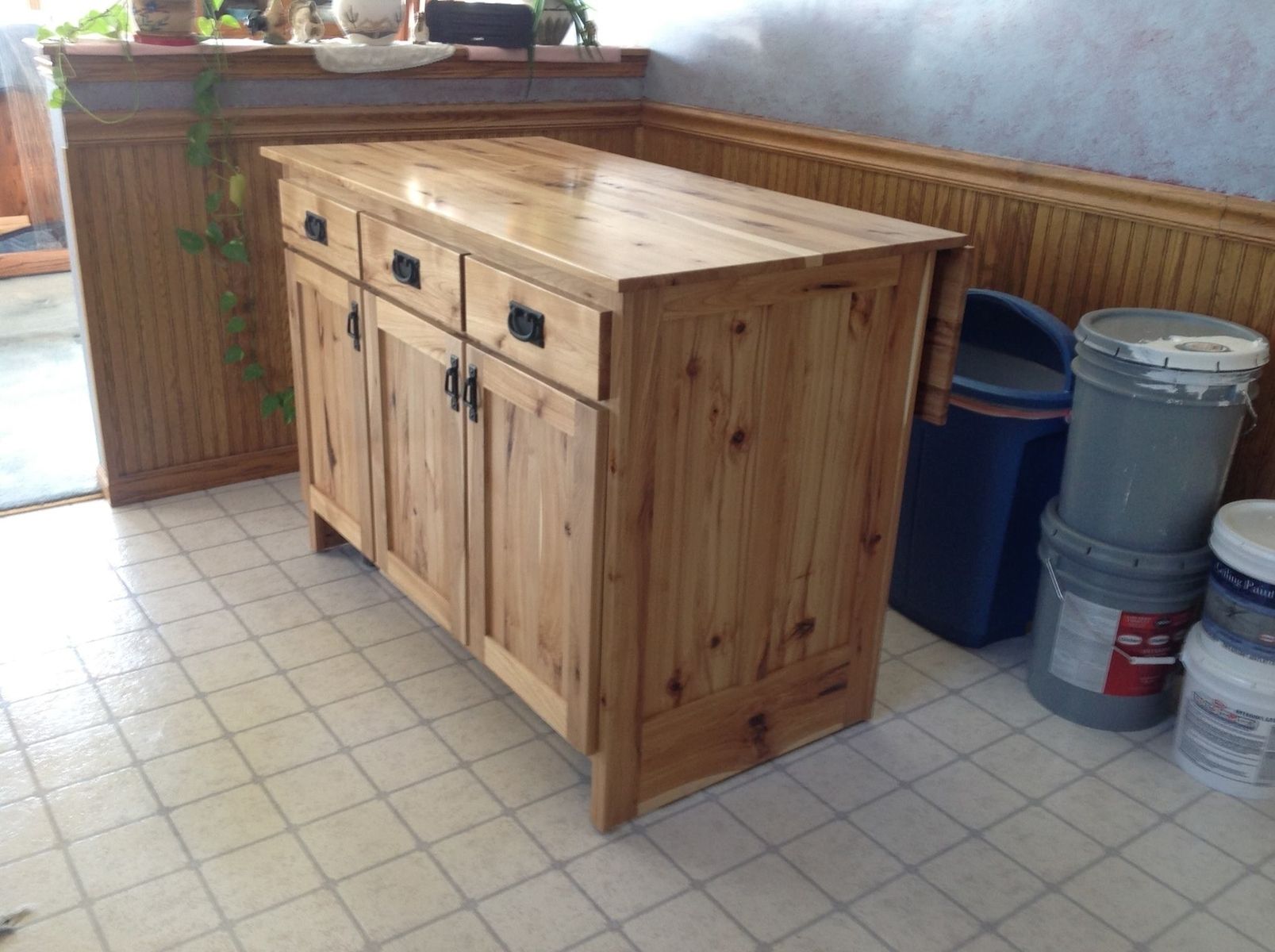 Hand Made Portable Kitchen Island by The Amish Hook Up