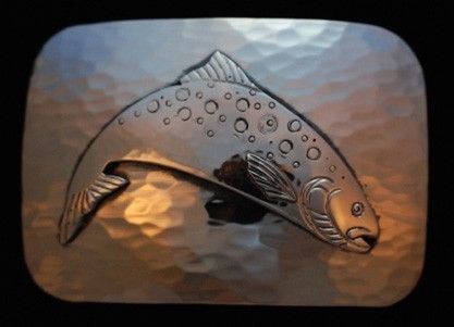 Hand Made Custom Handmade Trout Belt Buckles by Hayes Silver And Goldsmithing | www.neverfullmm.com