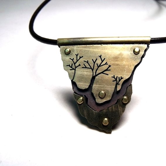 Buy a Hand Crafted Recycled Drum Cymbal Necklace, made to order from