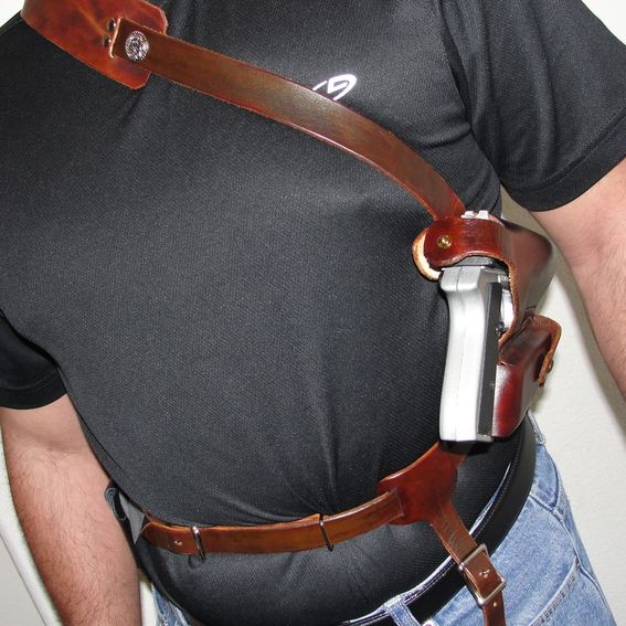 Handmade Colt 1911 Under Arm Shoulder Holster by ADLEATHERCRAFTS