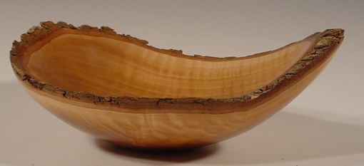 Custom Made Bradford Pear Natural Edged Wood Bowl