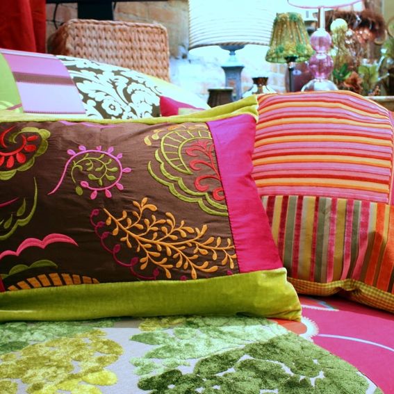 Hand Crafted Custom Made Cushions With Feather Inserts And Coordinating