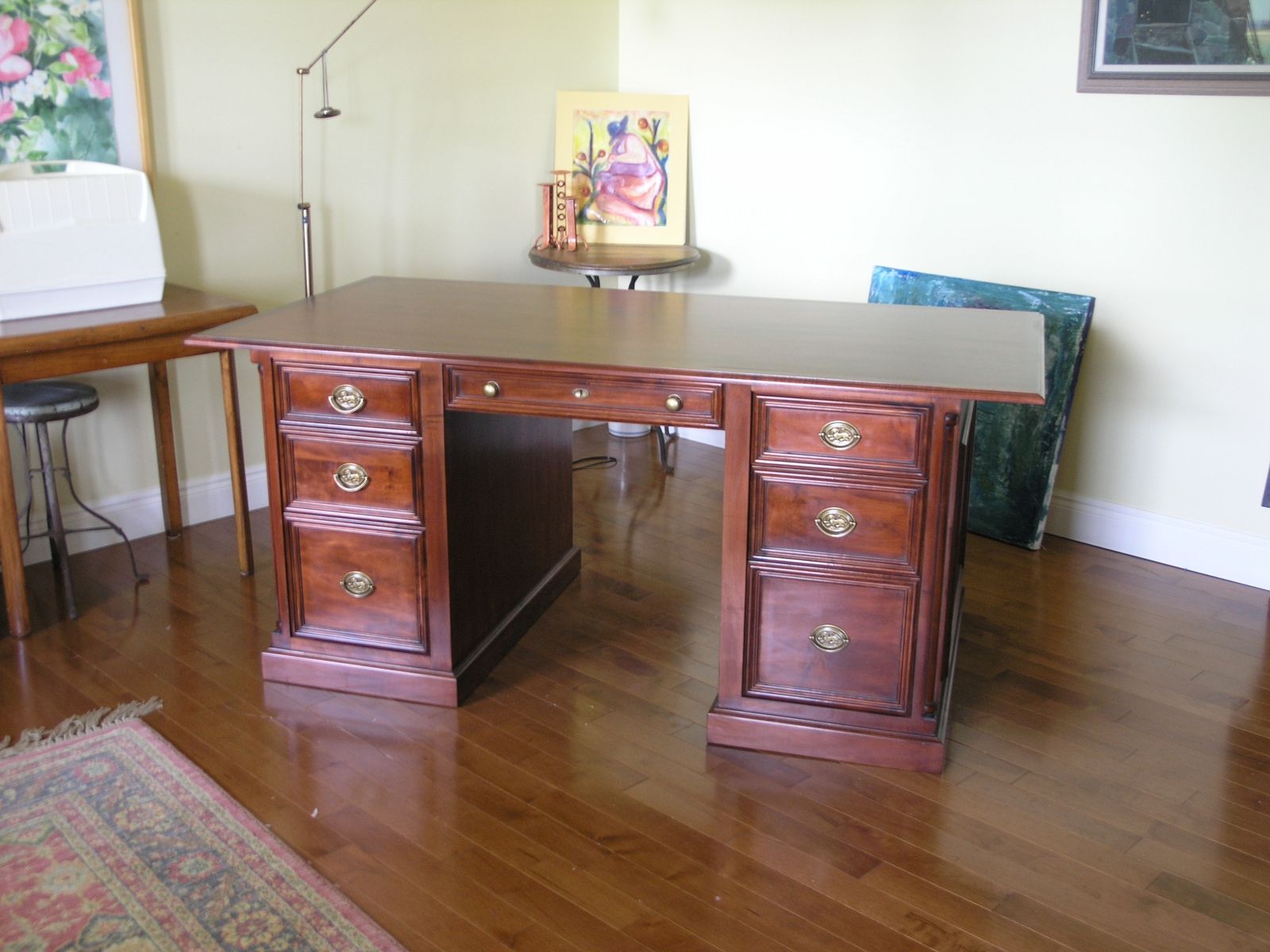 Custom Made Partner's Desk by James H. Little Handcrafted Fine Furniture